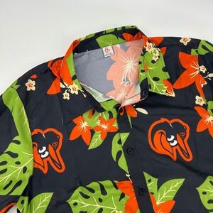 Baltimore Orioles MLB Hawaiian Shirt Mens Medium Black Tropical Floral Button Up